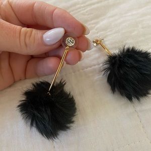 Kate Spade Furry Puff Ball Earrings